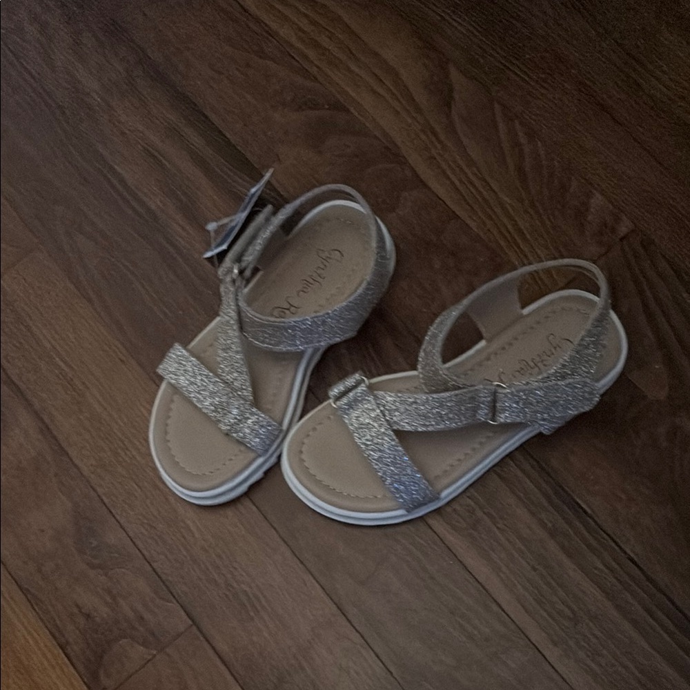 Gold Glitter Kids Sandals